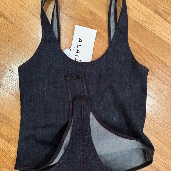 ALAIA - Denim Tank Top Bodysuit - Picture 8 of 12